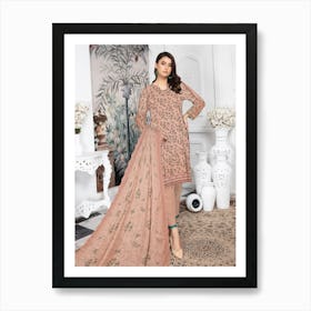 Pakistani Women In Embroidered Suit Art Print