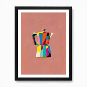 Italian Coffee Maker Pop Art Illustration Art Print