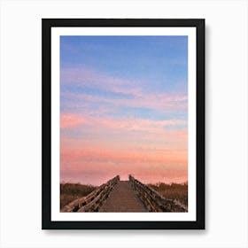 Stairs To Heaven, Sky, Oil Painting Art Print