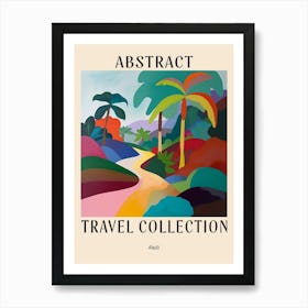 Abstract Travel Collection Poster Haiti Art Print