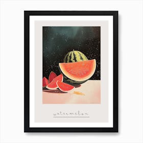 Art Deco Watermelon 1 Poster Art Print