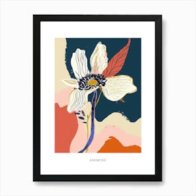 Colourful Flower Illustration Poster Anemone 2 Art Print