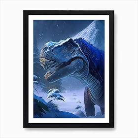 Cryolophosaurus 1 Illustration Dinosaur Art Print