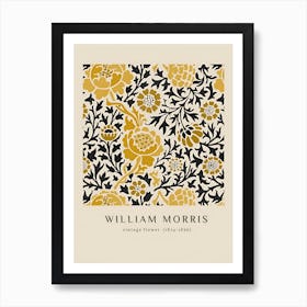 Vintage Flower , William Morris collection Art Print