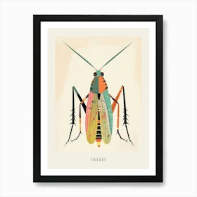 Colourful Insect Illustration Cricket 15 Poster Art Print