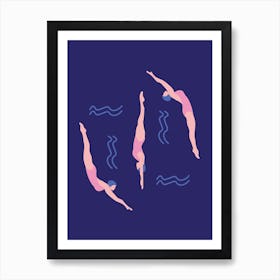 Minimal Swimming Time Art Print