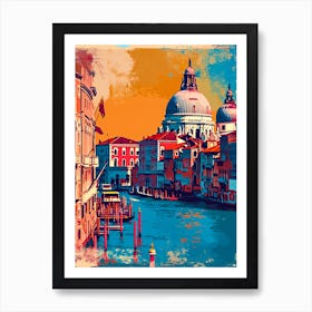 Abstract Venice poster illustration 13 Art Print