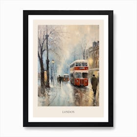 Vintage Winter Painting Poster London England 4 Art Print