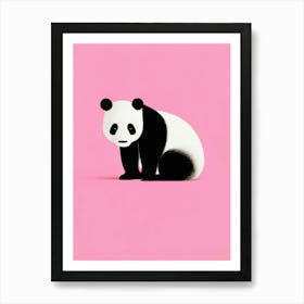 Giant Panda Exhibition Minimalist Retro Poster Art Print