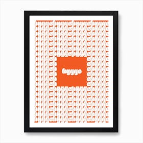 Hygge Orange White Art Print