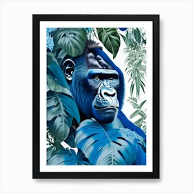 Gorilla In Jungle Gorillas Decoupage 1 Art Print