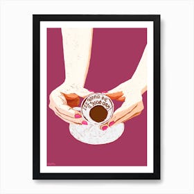 Coffee Reading Art Print