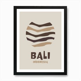 Bali Neutral Brown Art Print