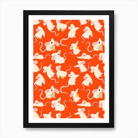 Rats Pattern Art Print