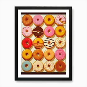 Donuts Vintage Illustration 4 Art Print