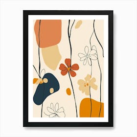 Abstract Flowers 68 Art Print