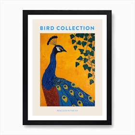 Peacock Mustard Sunset With Ivy 2 Poster Art Print