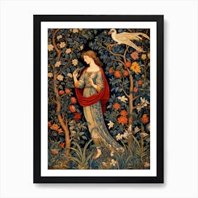 Lady In The Woods Art Print