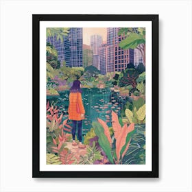 In The Garden Hamarikyu Gardens Japan 1 Art Print