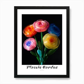 Bright Inflatable Flowers Poster Ranunculus 2 Art Print