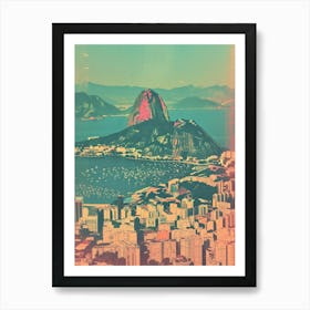 Rio De Janeiro Retro Polaroid Inspired 2 Art Print