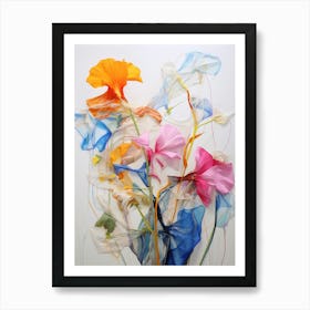 Abstract Flower Painting Morning Glory 2 Art Print