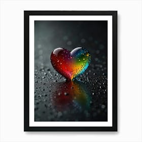 Rainbow Heart Art Print