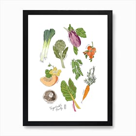 Vegetable Party Art Print