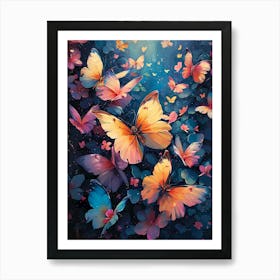 Butterflies In The Sky Art Print