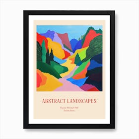 Colourful Abstract Sequoia National Park Usa 7 Poster Art Print