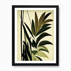 Bamboo  Leaf Rousseau Inspired 4 Art Print