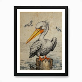 Pelican 8 Art Print