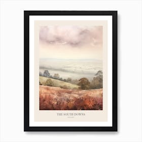 Autumn Forest Landscape The South Downs England 1 Poster Art Print