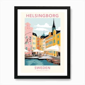 Helsingborg, Sweden, Flat Pastels Tones Illustration 1 Poster Art Print