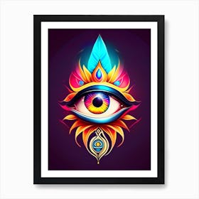 Spiritual Awakening, Symbol, Third Eye Tattoo 6 Art Print