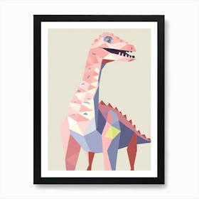 Nursery Dinosaur Art Allosaurus 7 Art Print