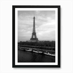 Black and white Eiffel Tower Art Print Art Print