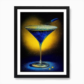 Corpse Reviver #1 Pointillism Cocktail Poster Art Print