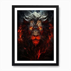 Lion Devil Art Print