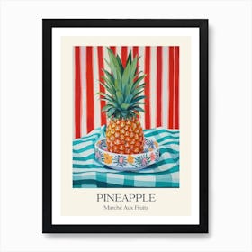 Marche Aux Fruits Pineapple Fruit Summer Illustration 2 Art Print