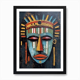 Mystical Moods; African Tribal Masked Tales Art Print