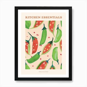 Peas In A Pod Abstract Pattern Poster 5 Art Print