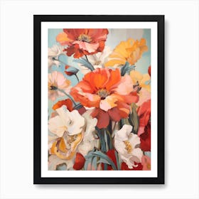 Fall Flower Painting Poppy 2 Art Print