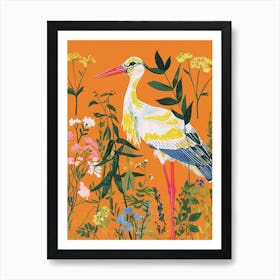 Spring Birds Stork 2 Art Print