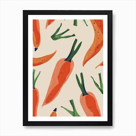 Carrots Pattern Illustration 2 Art Print