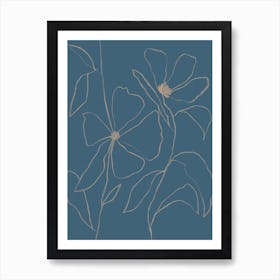 Blue Flowers Poster