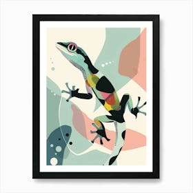 Lizard Modern Gecko Illustration 3 Art Print