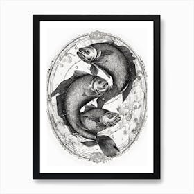 Three Fish In A Circle Art Print