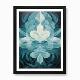 Water Geometric Abstract 2 Art Print