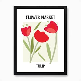 Flower Market Poster Tulip Art Print